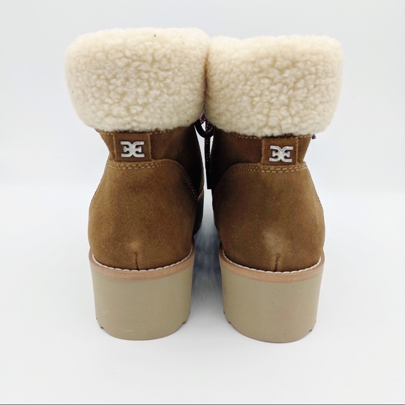 NEW Sam Edelman Faux Sherling Trim Hiking Boot - Picture 5 of 8
